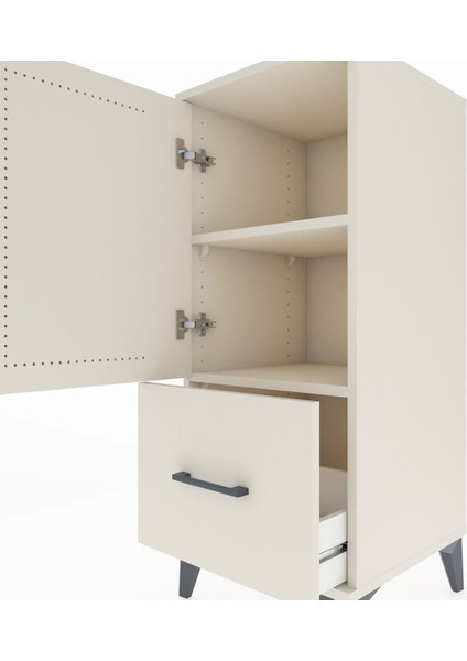 Hyperion Komodin 2 Raflı Tek Çekmeceli Tek Kapaklı 44X44X106 Aytaşı-Aytaşı indirimleri