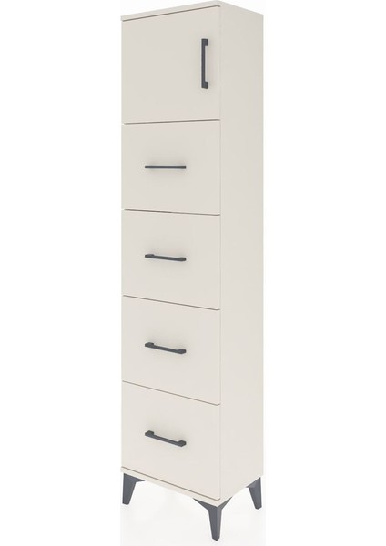 Arges Dolap Tek Raflı 4 Çekmeceli Tek Kapaklı 44X30X182 Aytaşı-Aytaşı modelleri