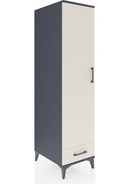 Kronos Dolap 4 Raflı Tek Çekmeceli Tek Kapaklı 44X59X182 Antrasit-Aytaşı fiyatları