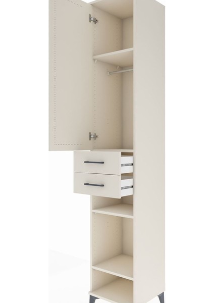Hyperion Dolap 4 Raflı 2 Çekmeceli Tek Askılı 44X44X243 Aytaşı-Aytaşı indirimleri