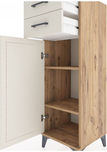 Hyperion Dolap 2 Raflı 2 Çekmeceli Tek Kapaklı 44X44X134 Çam-Aytaşı indirimleri