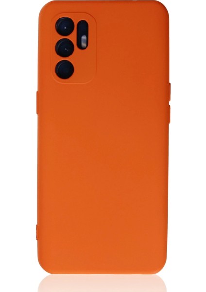 CPT16 Oppo Reno 6 Kılıf Nano Içi Kadife Silikon - Turuncu
