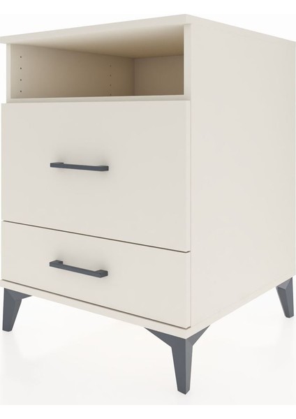 Kronos Komodin Tek Raflı 2 Çekmeceli 60X59X80 Aytaşı-Aytaşı modelleri