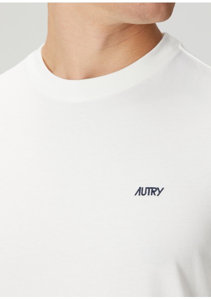 Beyaz Logo Nakışlı T-Shirt indirimleri