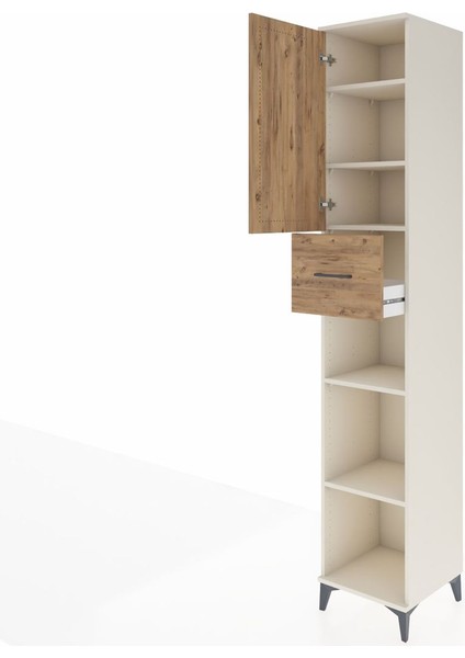 Hyperion Dolap 5 Raflı Tek Çekmeceli Tek Kapaklı 44X44X243 Aytaşı-Çam fırsatları