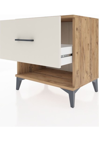 Hyperion Komodin Tek Çekmeceli 60X44X64 Çam-Aytaşı fırsatları