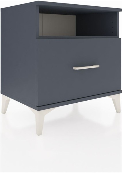 Hyperion Komodin Tek Raflı Tek Çekmeceli 60X44X64 Antrasit-Antrasit fiyatları