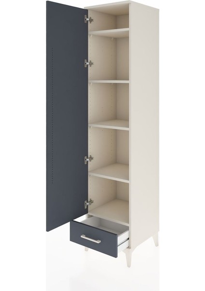 Hyperion Dolap 5 Raflı Tek Çekmeceli Tek Kapaklı 44X44X195 Aytaşı-Antrasit fırsatları