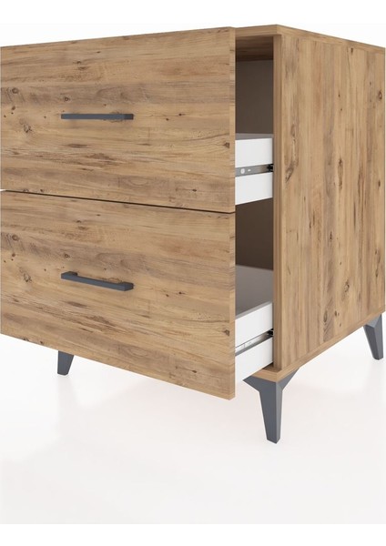 Kronos Komodin 2 Çekmeceli 60X59X80 Çam-Çam fırsatları