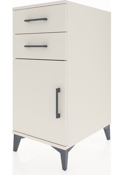 Kronos Komodin Tek Raflı 2 Çekmeceli Tek Kapaklı 44X59X96 Aytaşı-Aytaşı modelleri