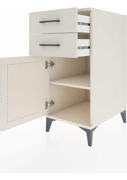 Kronos Komodin Tek Raflı 2 Çekmeceli Tek Kapaklı 44X59X96 Aytaşı-Aytaşı fırsatları