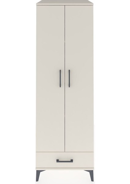Kronos Dolap 4 Raflı Tek Çekmeceli 2 Kapaklı 60X59X182 Aytaşı-Aytaşı