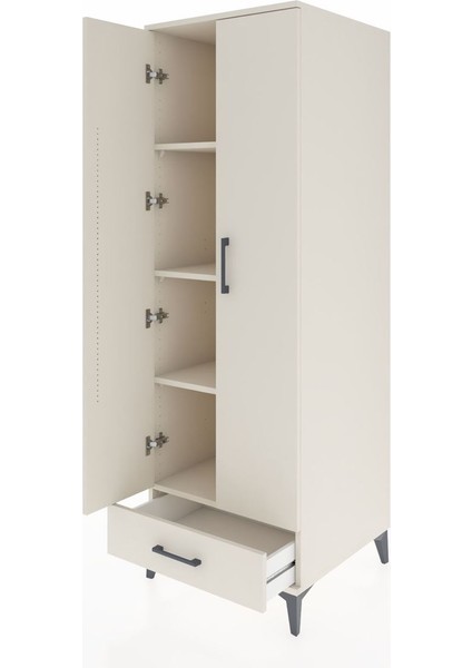 Kronos Dolap 4 Raflı Tek Çekmeceli 2 Kapaklı 60X59X182 Aytaşı-Aytaşı fırsatları