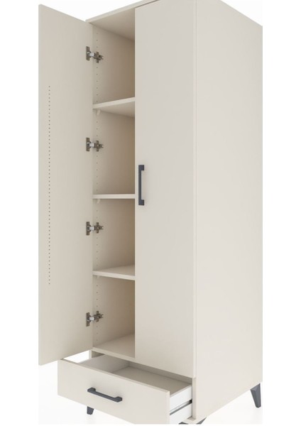 Kronos Dolap 4 Raflı Tek Çekmeceli 2 Kapaklı 60X59X182 Aytaşı-Aytaşı indirimleri