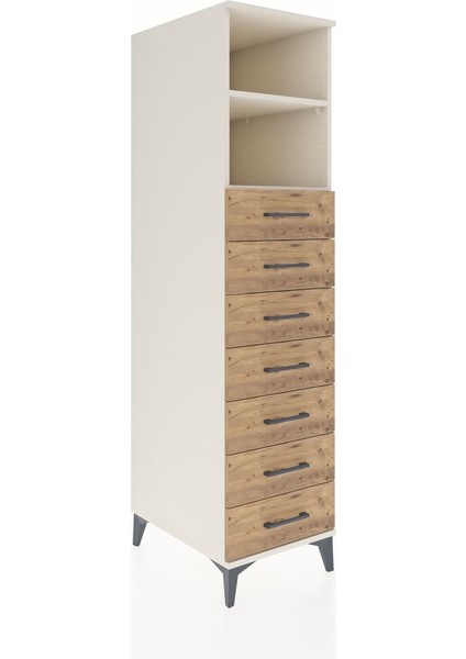 Kronos Dolap 2 Raflı 7 Çekmeceli 44X59X182 Aytaşı-Çam fiyatları