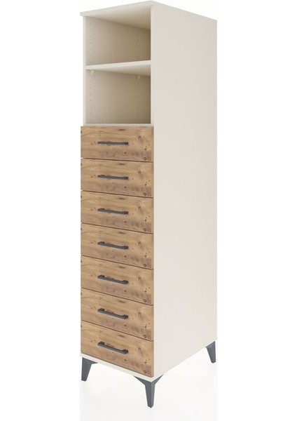 Kronos Dolap 2 Raflı 7 Çekmeceli 44X59X182 Aytaşı-Çam modelleri