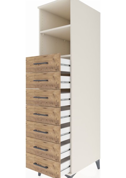 Kronos Dolap 2 Raflı 7 Çekmeceli 44X59X182 Aytaşı-Çam indirimleri
