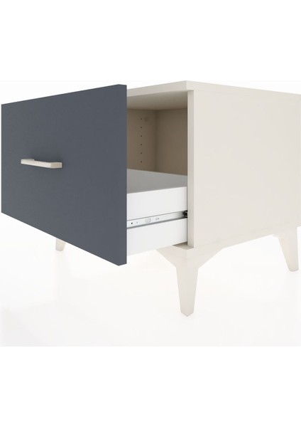 Hyperion Komodin Tek Çekmeceli 60X44X48 Aytaşı-Antrasit indirimleri