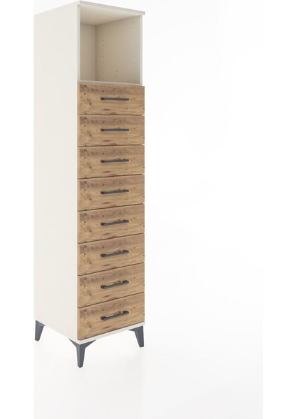 Hyperion Dolap Tek Raflı 8 Çekmeceli 44X44X182 Aytaşı-Çam fiyatları