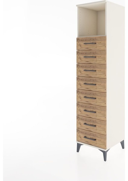 Hyperion Dolap Tek Raflı 8 Çekmeceli 44X44X182 Aytaşı-Çam modelleri