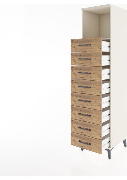 Hyperion Dolap Tek Raflı 8 Çekmeceli 44X44X182 Aytaşı-Çam fırsatları