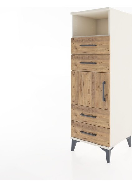 Hyperion Dolap 2 Raflı 4 Çekmeceli Tek Kapaklı 44X44X134 Aytaşı-Çam modelleri