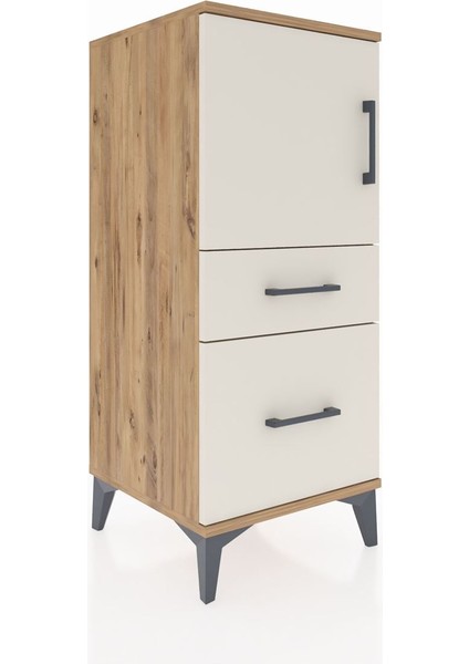 Hyperion Komodin 2 Raflı 2 Çekmeceli Tek Kapaklı 44X44X106 Çam-Aytaşı fiyatları