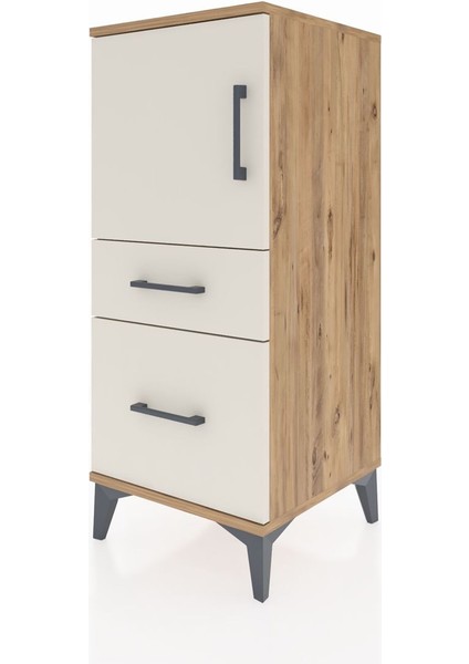 Hyperion Komodin 2 Raflı 2 Çekmeceli Tek Kapaklı 44X44X106 Çam-Aytaşı modelleri