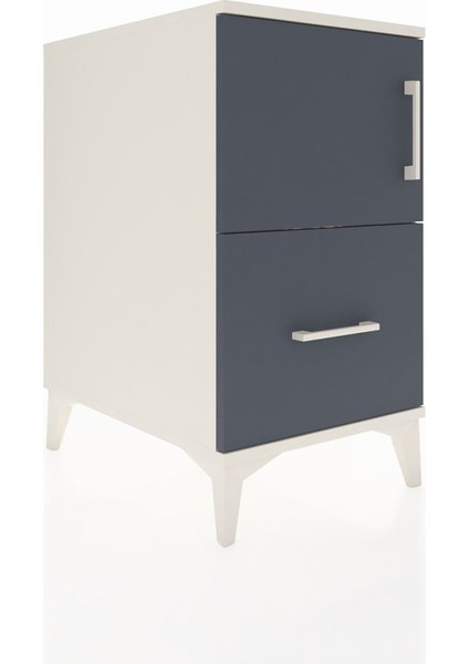 Kronos Komodin 2 Raflı Tek Çekmeceli Tek Kapaklı 44X59X80 Aytaşı-Antrasit fiyatları