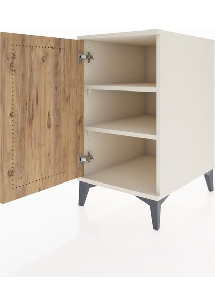 Kronos Komodin 2 Raflı Tek Kapaklı 44X59X80 Aytaşı-Çam fırsatları