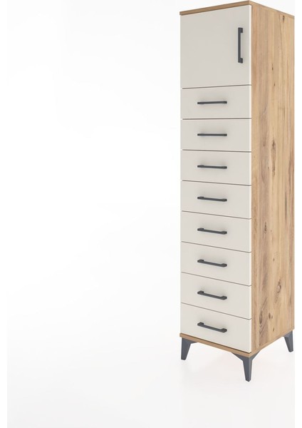 Hyperion Dolap Tek Raflı 8 Çekmeceli Tek Kapaklı 44X44X182 Çam-Aytaşı modelleri