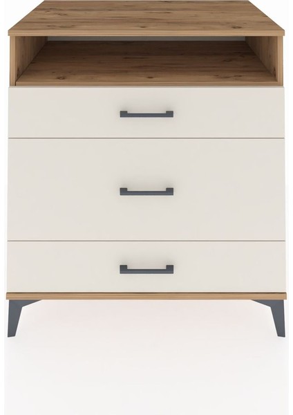 Kronos Şifonyer Tek Raflı 3 Çekmeceli 88X59X96 Çam-Aytaşı