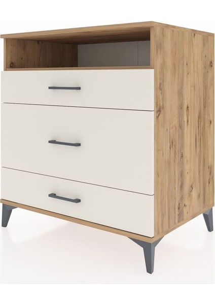 Kronos Şifonyer Tek Raflı 3 Çekmeceli 88X59X96 Çam-Aytaşı modelleri
