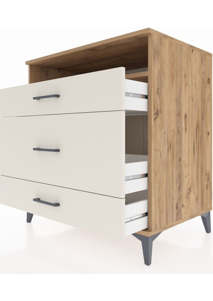 Kronos Şifonyer Tek Raflı 3 Çekmeceli 88X59X96 Çam-Aytaşı indirimleri