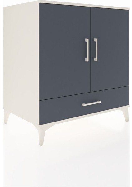 Kronos Şifonyer 3 Raflı Tek Çekmeceli 2 Kapaklı 88X59X96 Aytaşı-Antrasit fiyatları