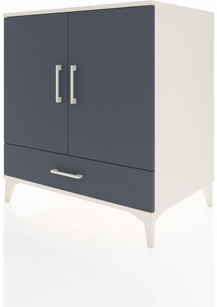 Kronos Şifonyer 3 Raflı Tek Çekmeceli 2 Kapaklı 88X59X96 Aytaşı-Antrasit modelleri