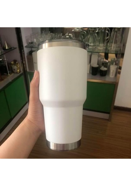 Paslanmaz Çelik Bardak, Yalıtımlı Kahve Bardak Bardağı, Çift Duvarlı Vakum Yalıtımlı Kapaklı ve Pipetli Seyahat Bardağı, Sıcak Veya Soğuk Içecekler Için Toz Boya Seyahat Kupası fiyatları