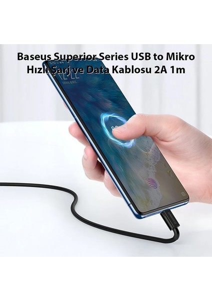 Baseus Superior Series USB To Mikro Hızlı Şarj ve Data Kablosu 2A 1M-(1903) modelleri