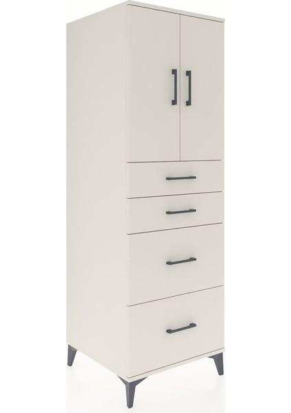 Kronos Dolap Tek Raflı 4 Çekmeceli 2 Kapaklı 60X59X182 Aytaşı-Aytaşı fiyatları