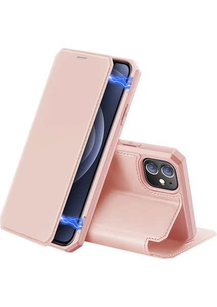 Dux Ducis iPhone 12/12 Pro Kılıf Mıkantıslı Kapaklı Flip Cover Kılıf Skin x Series Flip CASE-(1903)