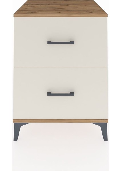 Kronos Komodin 2 Çekmeceli 60X59X80 Çam-Aytaşı