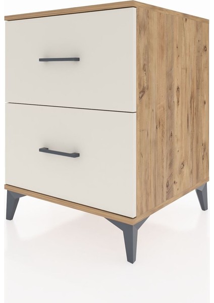 Kronos Komodin 2 Çekmeceli 60X59X80 Çam-Aytaşı modelleri