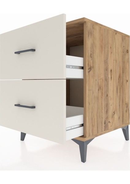 Kronos Komodin 2 Çekmeceli 60X59X80 Çam-Aytaşı indirimleri