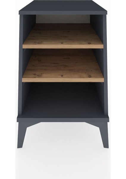 Kronos Komodin 2 Raflı 44X59X64 Antrasit-Çam