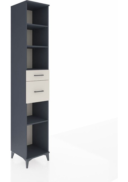 Hyperion Dolap 4 Raflı 2 Çekmeceli 44X44X243 Antrasit-Aytaşı fiyatları