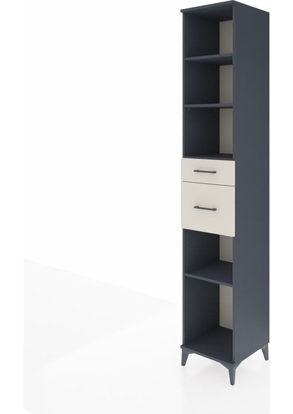 Hyperion Dolap 4 Raflı 2 Çekmeceli 44X44X243 Antrasit-Aytaşı modelleri