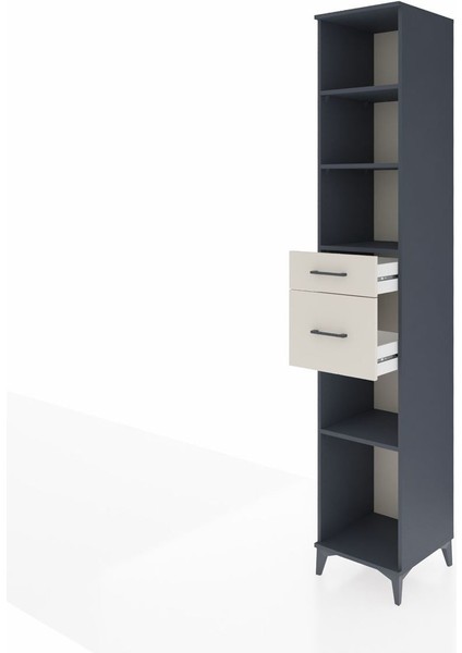 Hyperion Dolap 4 Raflı 2 Çekmeceli 44X44X243 Antrasit-Aytaşı fırsatları