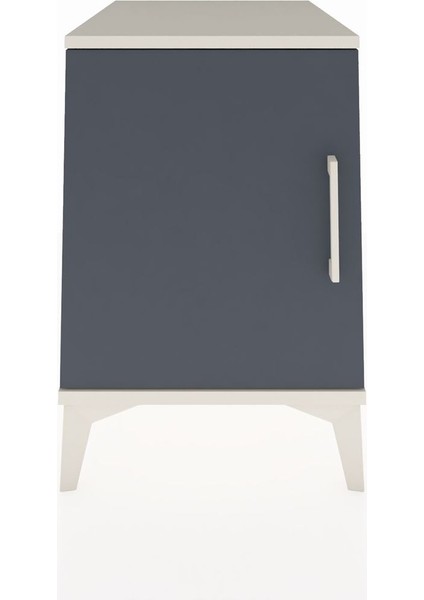 Kronos Komodin 2 Raflı Tek Kapaklı 44X59X64 Aytaşı-Antrasit