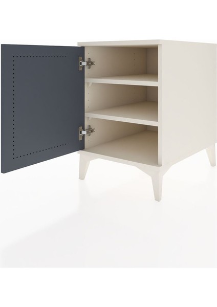 Kronos Komodin 2 Raflı Tek Kapaklı 44X59X64 Aytaşı-Antrasit fırsatları