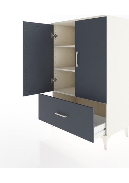 Hyperion Dolap 3 Raflı Tek Çekmeceli 2 Kapaklı 88X44X134 Aytaşı-Antrasit fırsatları